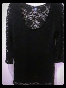 Lace top with see through back!